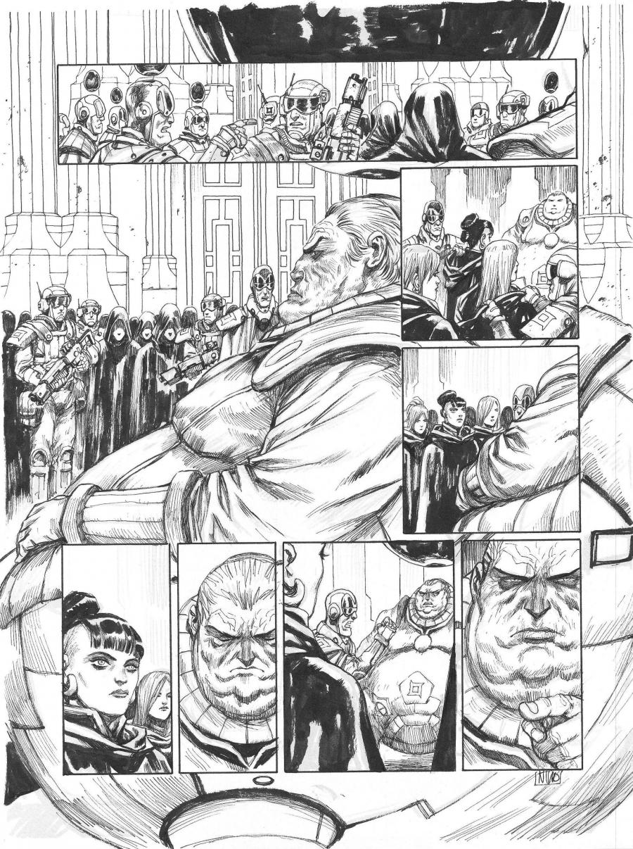 Planche originale 17 META-BARON Tome 4 - Simak le transhumain par Niko HENRICHON